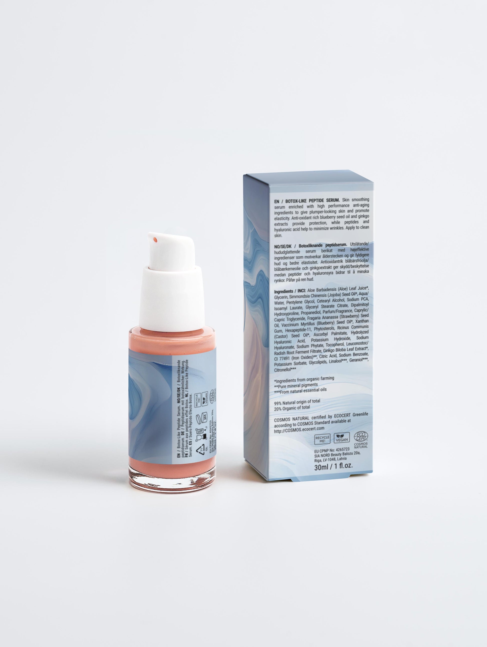 Peptid Serum -Clean Skincare - Vegan - Ecologically Certified - Hug the Ocean - Nordic skincare - Back