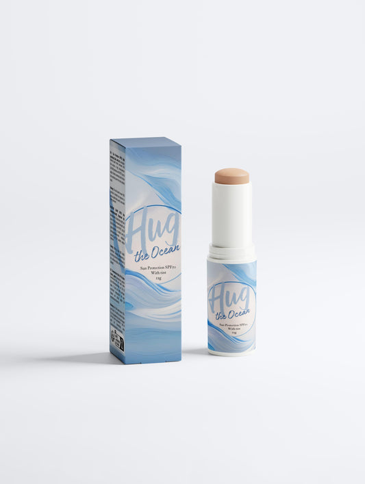 Sun Protection SPF50 Stick, with tint - Clean Skincare - Vegan - Ecologically Certified - Hug the Ocean - Nordic skincare - Front