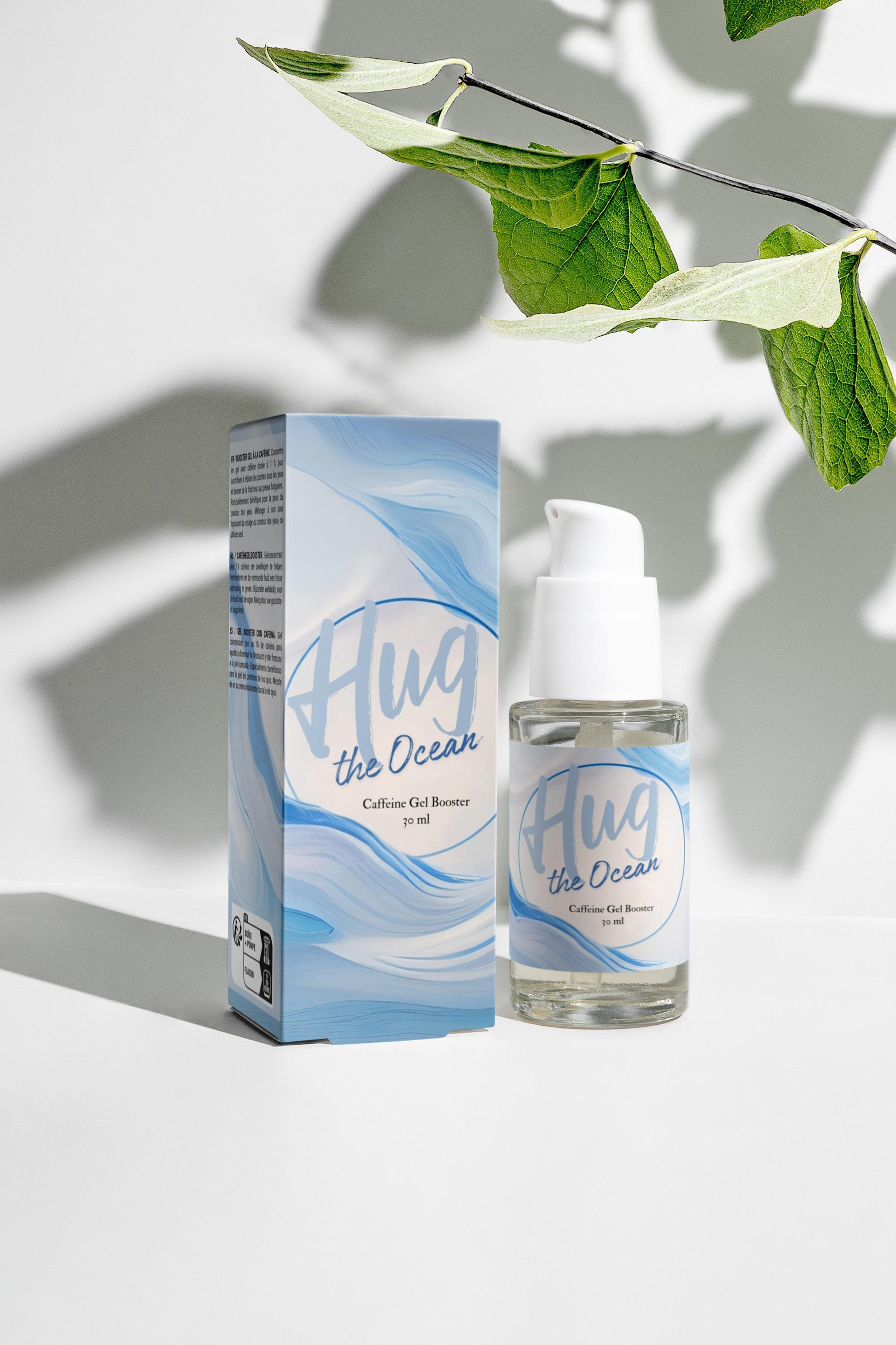 Caffeine Gel Booster - Clean Skincare - Vegan - Ecologically Certified - Hug the Ocean - Nordic skincare - Product Shoot