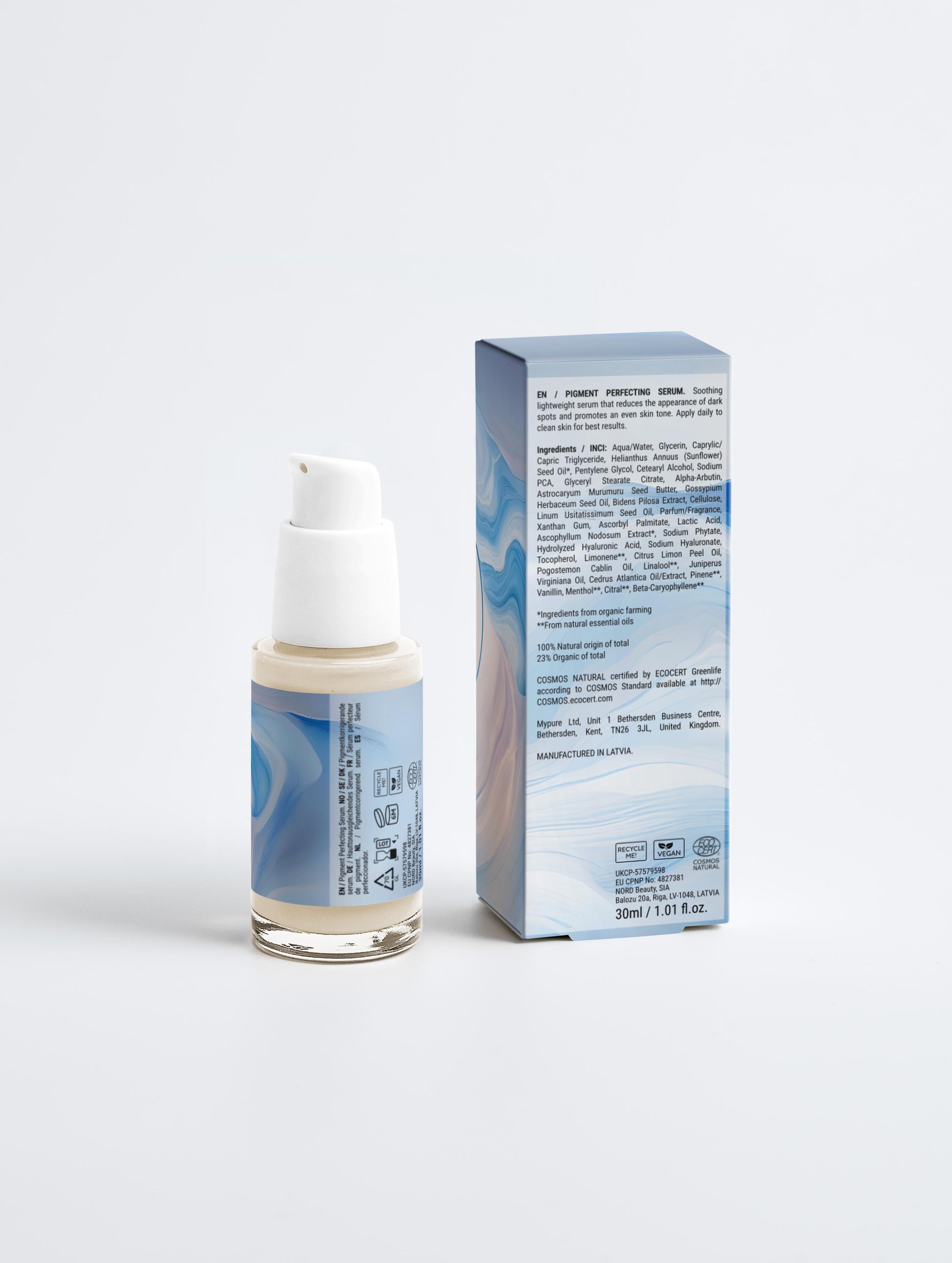 Pigment Perfecting Serum - Clean Skincare - Vegan - Ecologically Certified - Hug the Ocean - Nordic skincare - Back