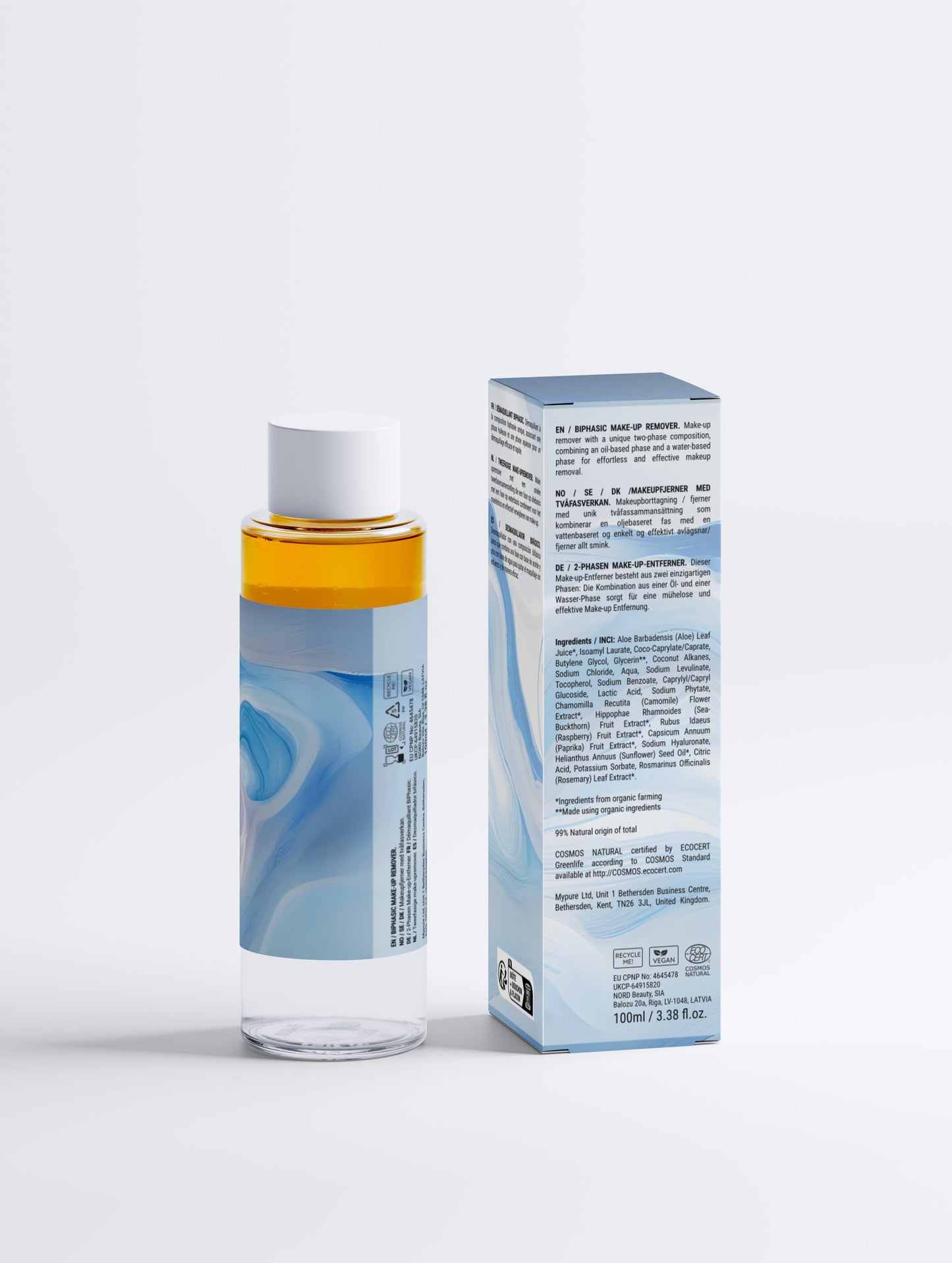 BiPhasic Make-up Remover - Clean Skincare - Vegan - Ecologically Certified - Hug the Ocean - Nordic skincare - Back