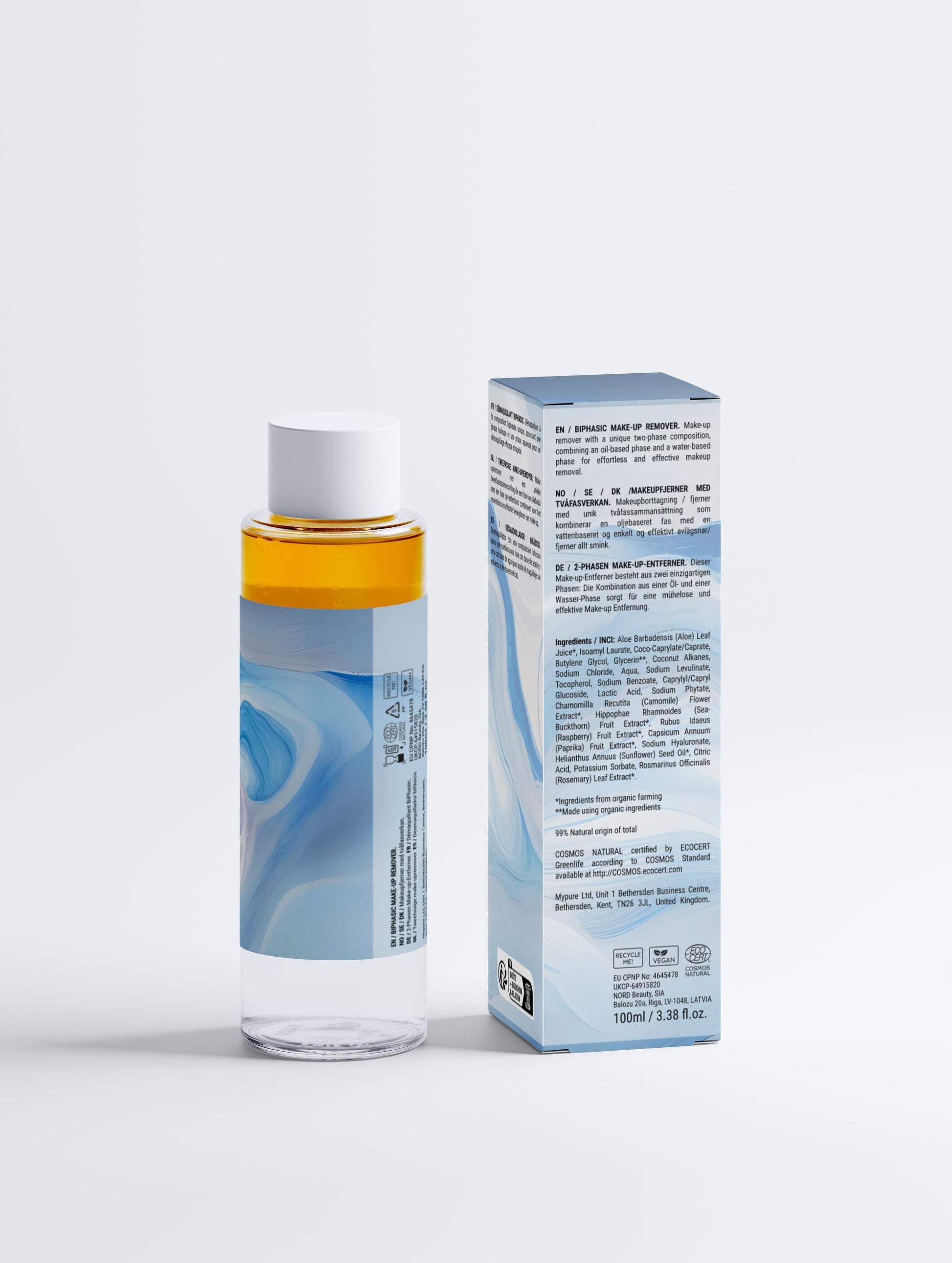 BiPhasic Make-up Remover - Clean Skincare - Vegan - Ecologically Certified - Hug the Ocean - Nordic skincare - Back