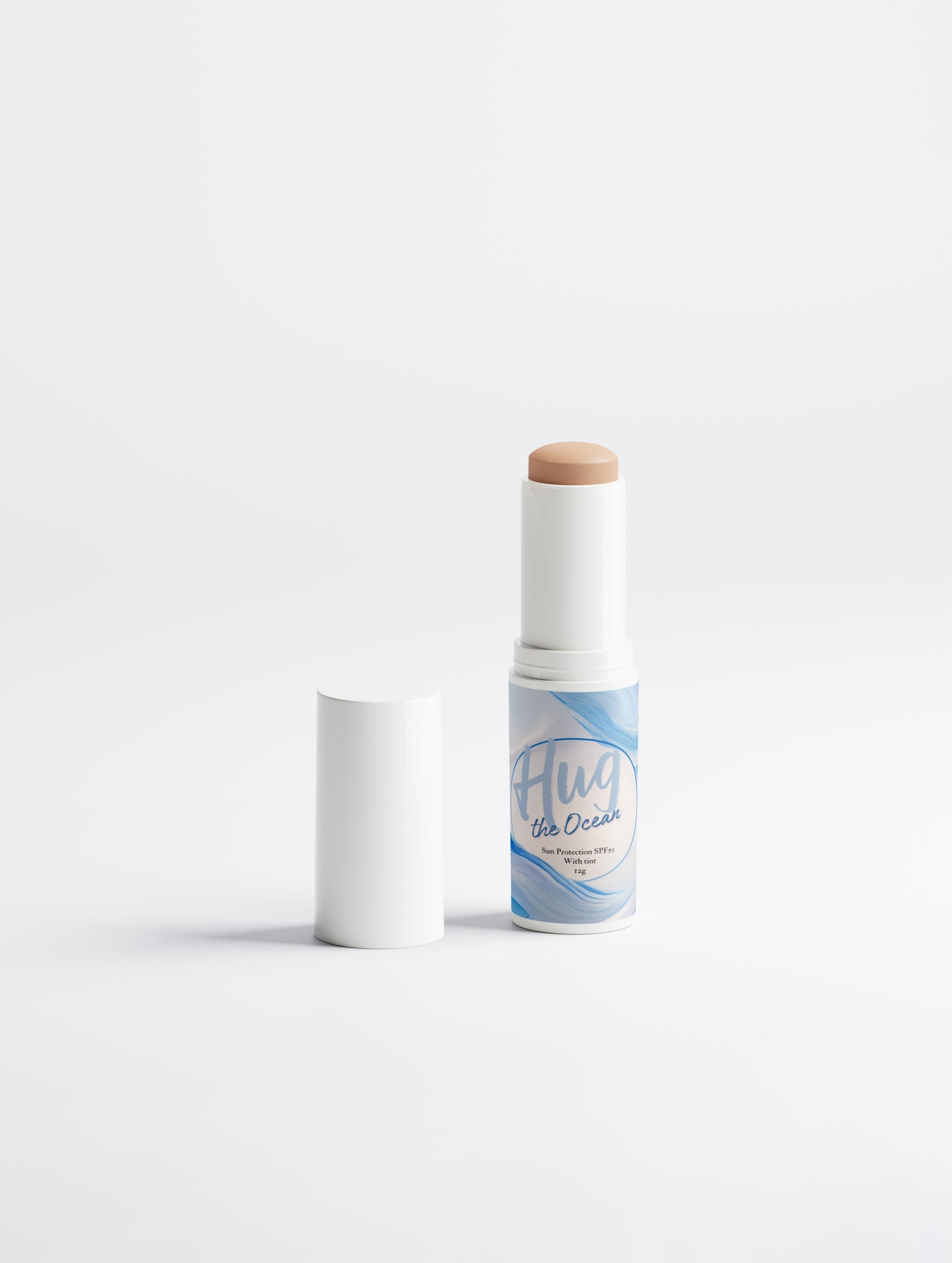 Sun Protection SPF50 Stick, with tint - Clean Skincare - Vegan - Ecologically Certified - Hug the Ocean - Nordic skincare - Front Solo