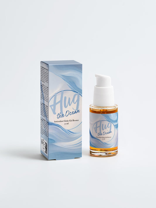 Antioxidant Ginko Gel Booster - Clean Skincare - Vegan - Ecologically Certified - Hug the Ocean - Nordic skincare - Front