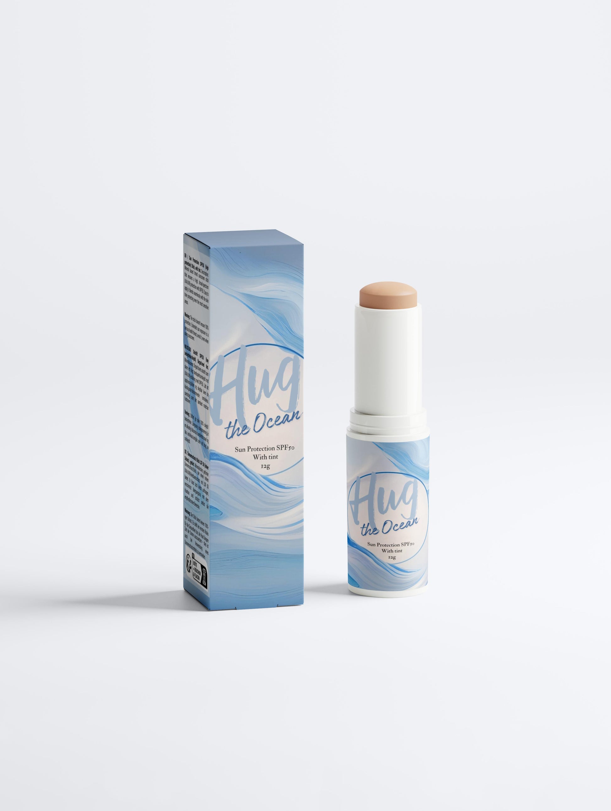 Sun Protection SPF50 Stick, with tint - Clean Skincare - Vegan - Ecologically Certified - Hug the Ocean - Nordic skincare - Front